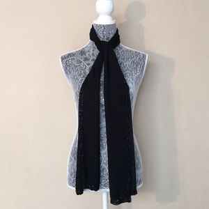 Shear Black Bead Shawl